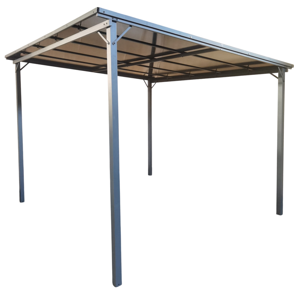 Pohjola Garden Pergola/Puutarhakatos 3x3m, PC katto, Harmaa
