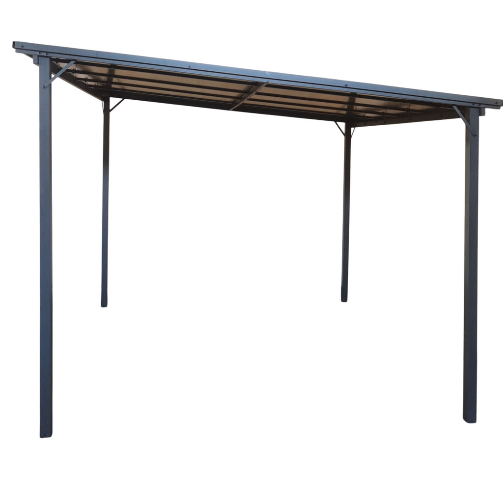 Pohjola Garden Pergola/Puutarhakatos 3x3m, PC katto, Harmaa