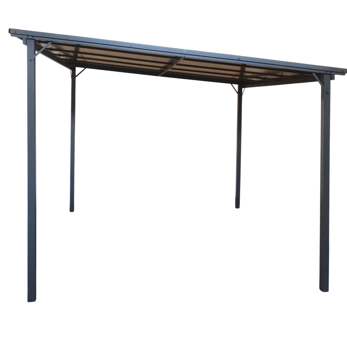 Pohjola Garden Pergola/Puutarhakatos 3x3m, PC katto, Harmaa