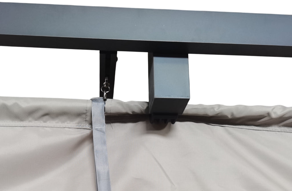 Pohjola Garden Seinään Kiinnitettävä Pergola / Terassikatos 300x260x220cm, Harmaa