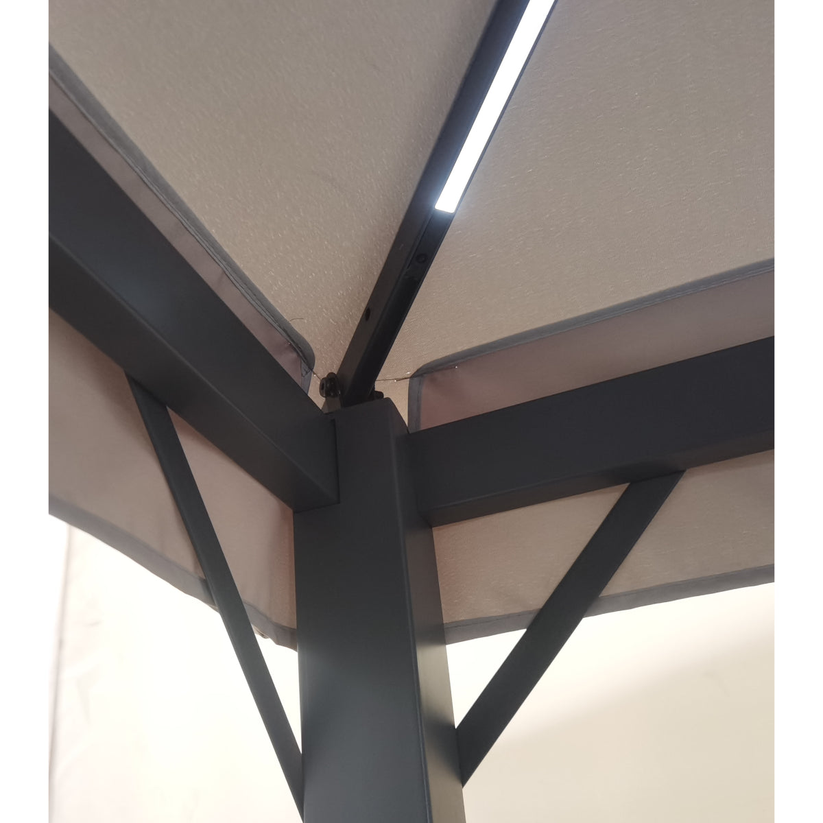 Pohjola Garden LED Puutarhapaviljonki 3x3m, Beige