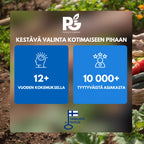 POHJOLA GARDEN STRONG Iso Kasvihuone 11m2 + sokkeli, 4mm 800g/M2 Kennolevyt, musta