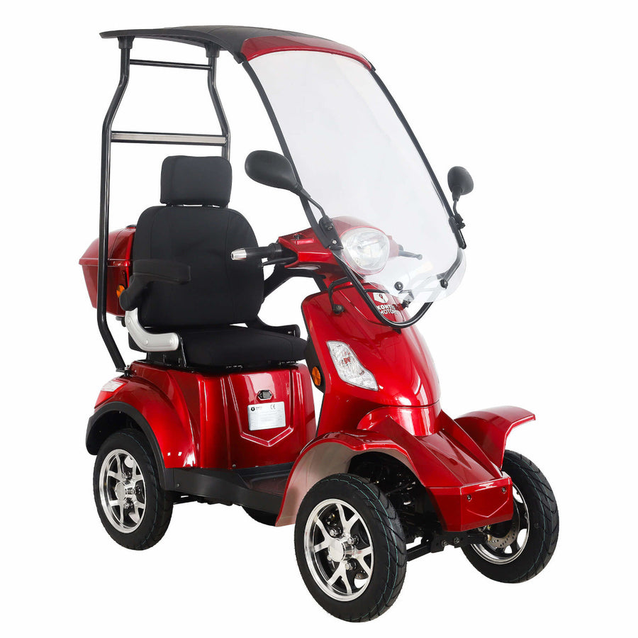 Kontio Motors Silverfox Four 2.0, metallic red 1.2kWh litium akku ja 2A laturi