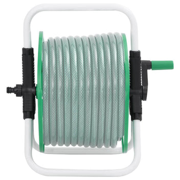 Fristående slangvinda, grön, 45 m, för 1/2" slang, stål