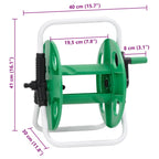 Vapaasti seisova letkukela vihreä 45 m 1/2" letkulle teräs