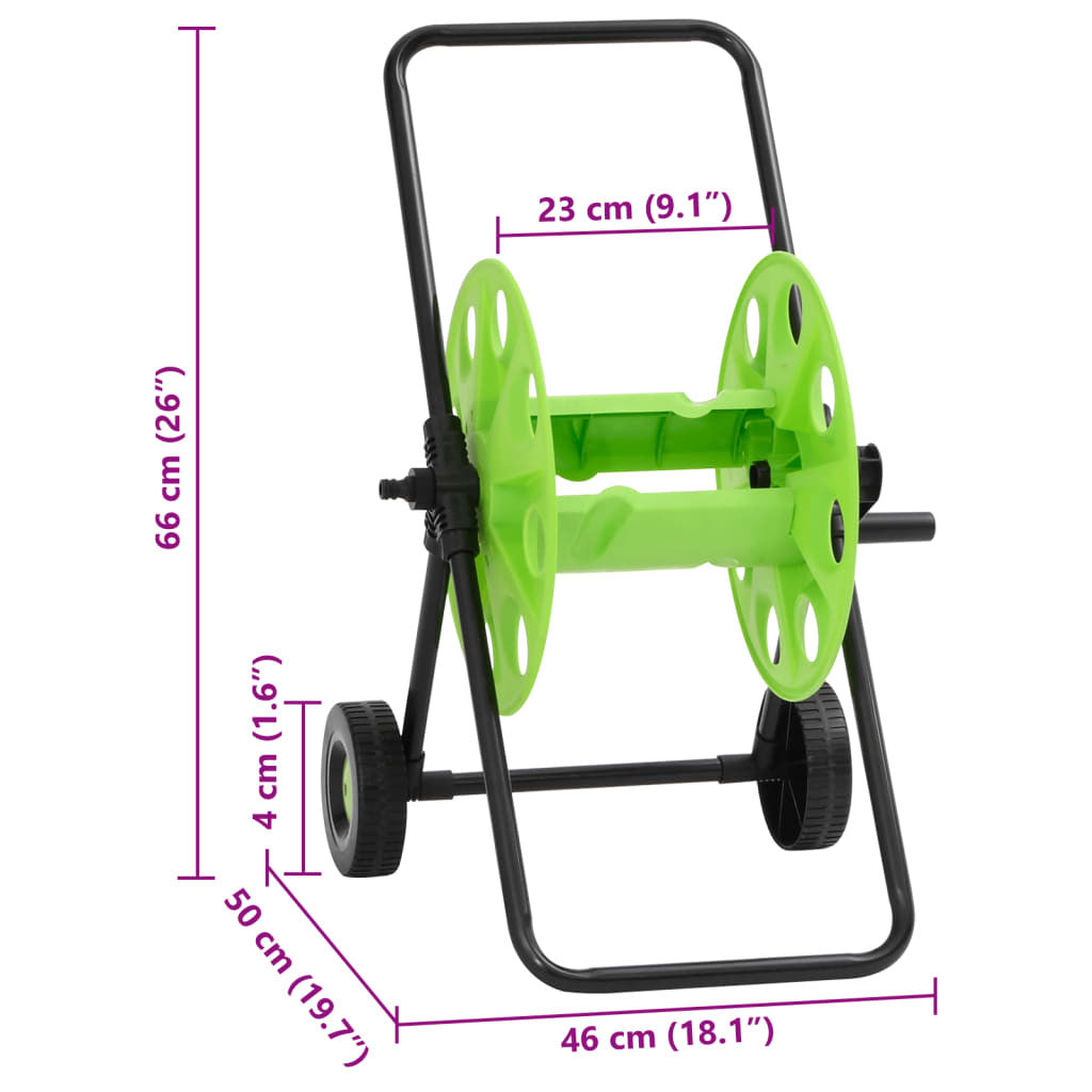 Slangvagn 60 m 1/2" slang stål