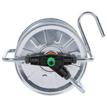Slangvinda för väggmontering 50 m 1/2" eller 35 m 3/4" slang, stål