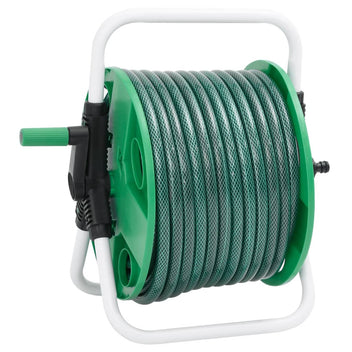 Fristående slangvinda med 30 m grön PVC-slang