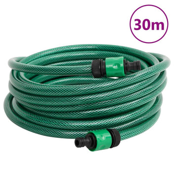 Fristående slangvinda med 30 m grön PVC-slang