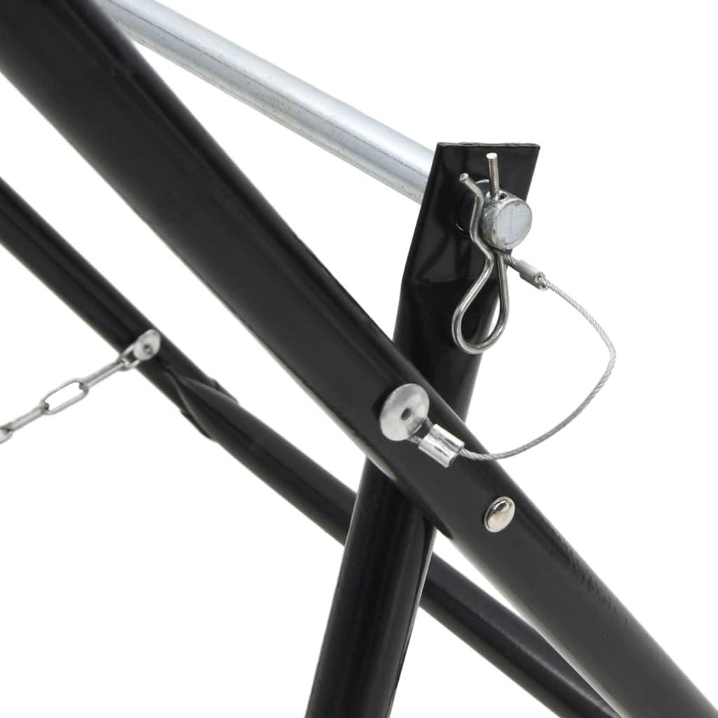 Slangvagn 48 cm 45 kg svart pulverlackerat stål