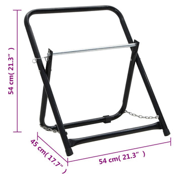 Slangvagn 48 cm 45 kg svart pulverlackerat stål