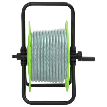 Fristående slangvinda, grön, 45 m, för 1/2" slang, stål
