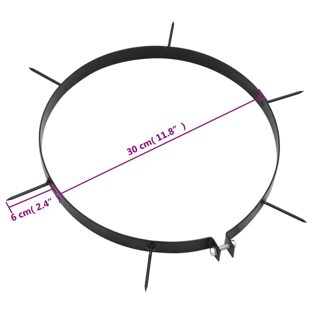 Nurmikon ilmaajapannat piikeillä 5 kpl Ø 30 cm rauta