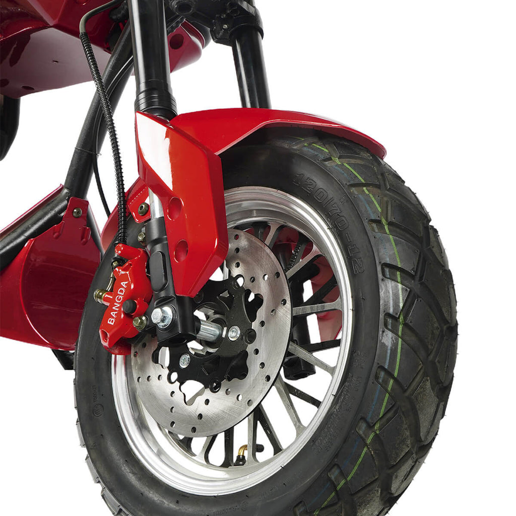 Kontio Kruiser Heritage 1000W, Suurempi 1,2kWh Lithium Akku, Punainen