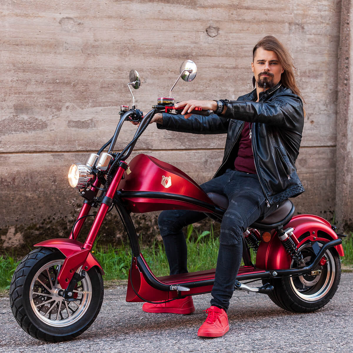 Kontio Kruiser Heritage 1000W, Suurempi 1,2kWh Lithium Akku, Punainen