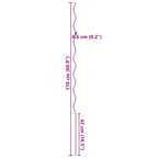 Kierrettävät Kasvitukipuut 5 kpl 170 cm Teräs