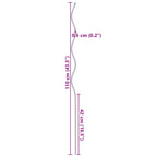 Kierrettävät kasvitukiset 50 kpl 110 cm Teräs