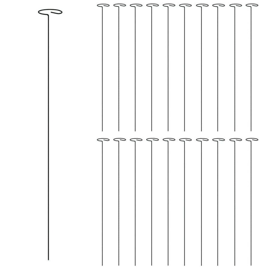 Stöd för trädgårdsväxter, 20 st, gröna, 61 cm, stål