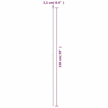 Växtstöd, 30 st, gröna, 150 cm, stål