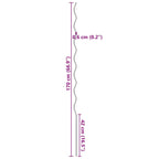 Kasvituet 20 kpl spiraali 170 cm Galvanoitu teräs
