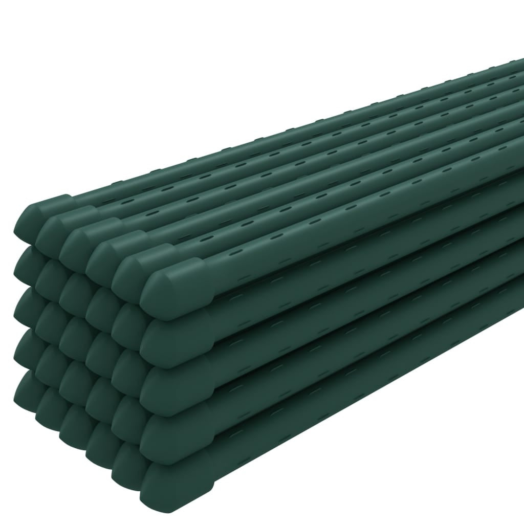 Stöd för trädgårdsväxter, 30 st, gröna, 90 cm, stål