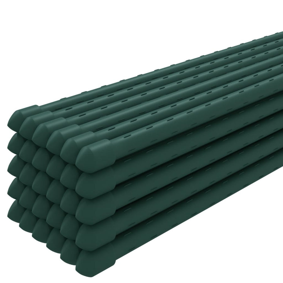 Stöd för trädgårdsväxter, 30 st, gröna, 90 cm, stål