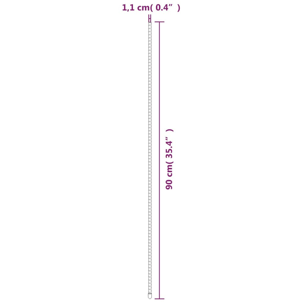 Stöd för trädgårdsväxter, 30 st, gröna, 90 cm, stål