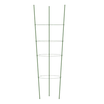 Trädgårdsväxtstöd 4 ringar 5 st gröna 90 cm stål