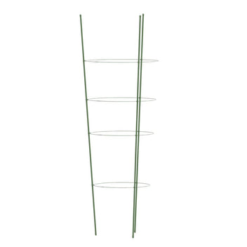 Trädgårdsväxtstöd 4 ringar 5 st gröna 90 cm stål