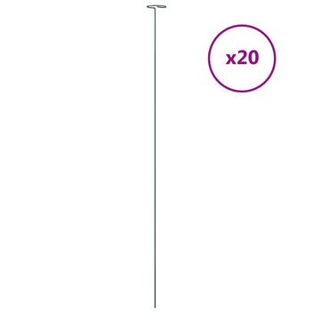 Stöd för trädgårdsväxter, 20 st, gröna, 91 cm, stål