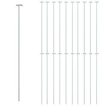 Stöd för trädgårdsväxter, 20 st, gröna, 91 cm, stål