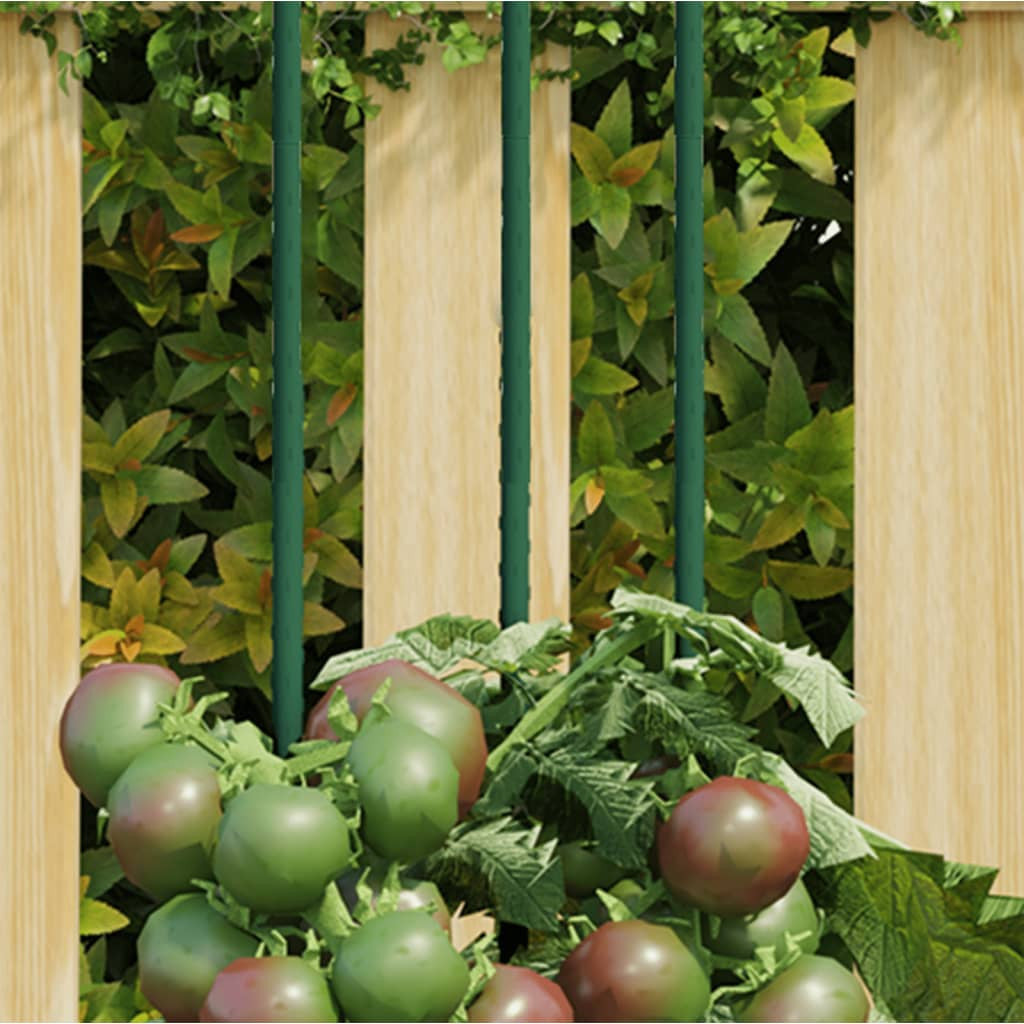 Stöd för trädgårdsväxter, 30 st, gröna, 60 cm, stål