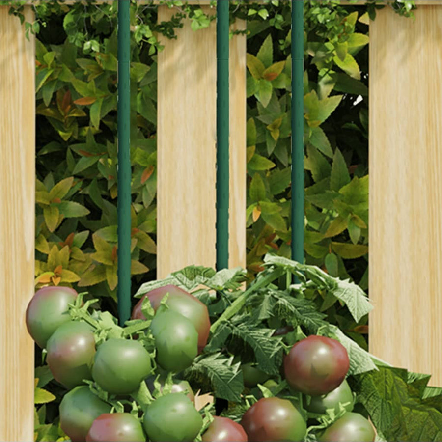 Stöd för trädgårdsväxter, 30 st, gröna, 60 cm, stål