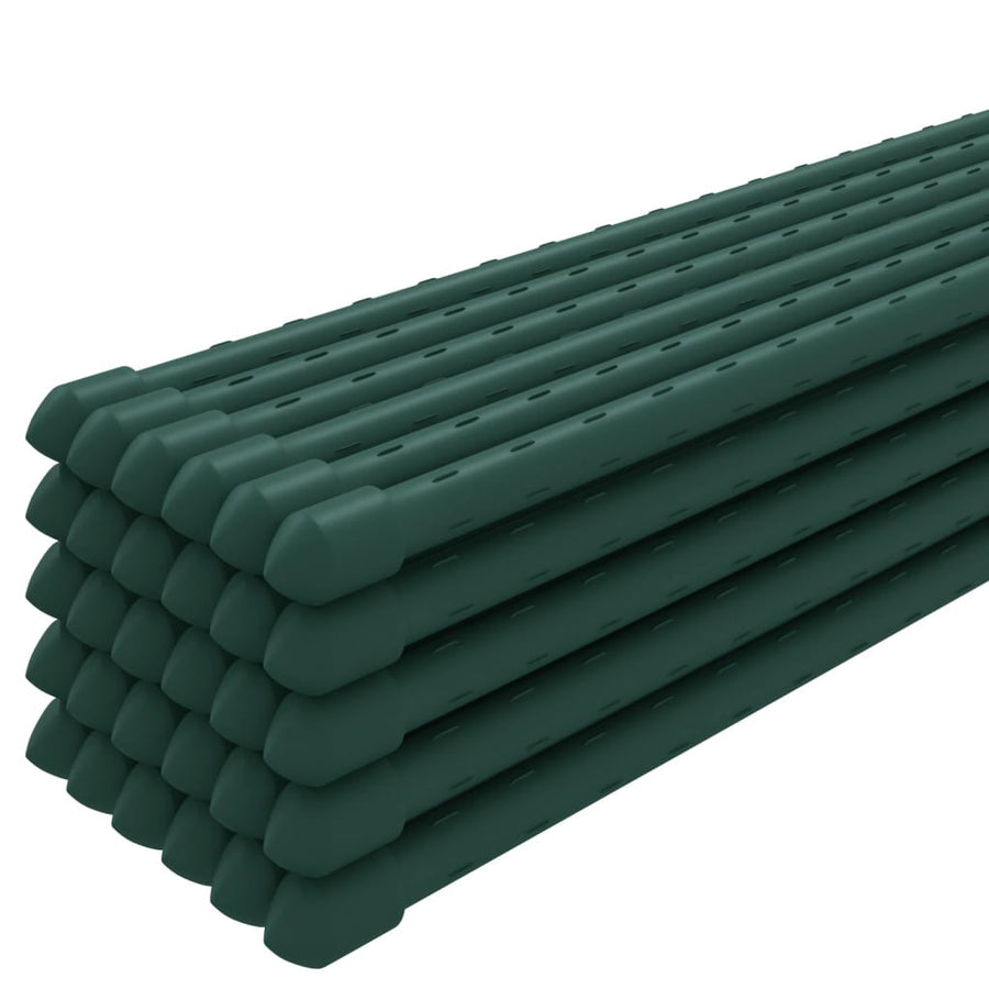 Stöd för trädgårdsväxter, 30 st, gröna, 60 cm, stål