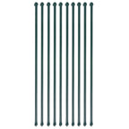 Puutarhatolpat 10 kpl 1 m metalli vihreä