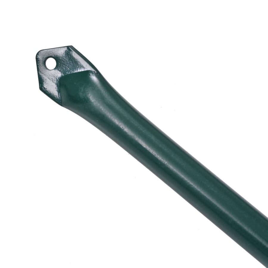 Trädgårdsstolpar, 10 st, 1 m, metall, gröna