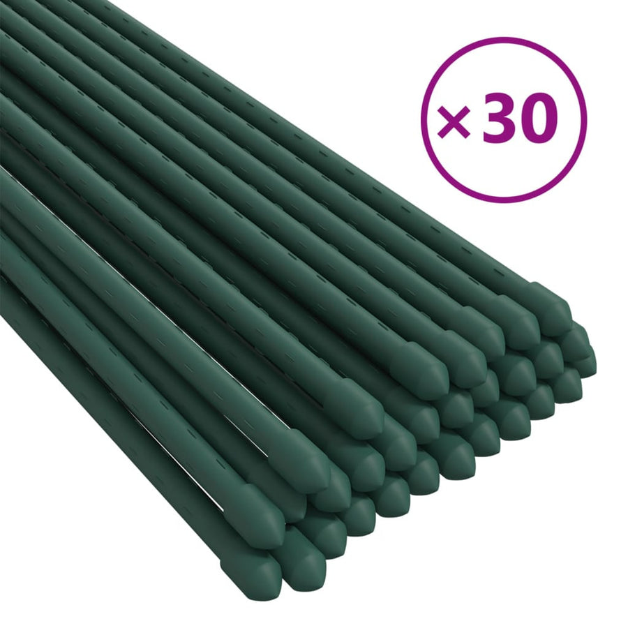 Växtstöd, 30 st, gröna, 115 cm, stål