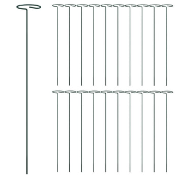 Stöd för trädgårdsväxter, 20 st, gröna, 40 cm, stål