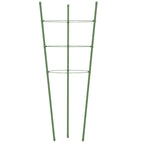 Puutarhan kasvituet 3 rengasta 5 kpl vihreä 75 cm teräs