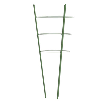 Trädgårdsväxtstöd 3 ringar 5 st gröna 75 cm stål