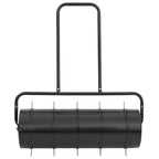 Nurmikkojyrä ilmauspannoilla musta 63 l rauta ja teräs