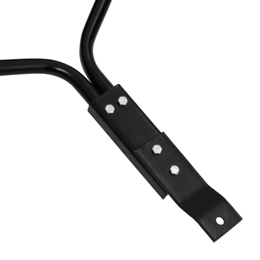 Nurmikkojyrä ilmauspannoilla musta 63 l rauta