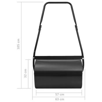 Gräsmatta, svart, 63 cm, 50 l