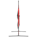 Kannettava pesäpalloverkko mustapunainen 183x105x183 cm