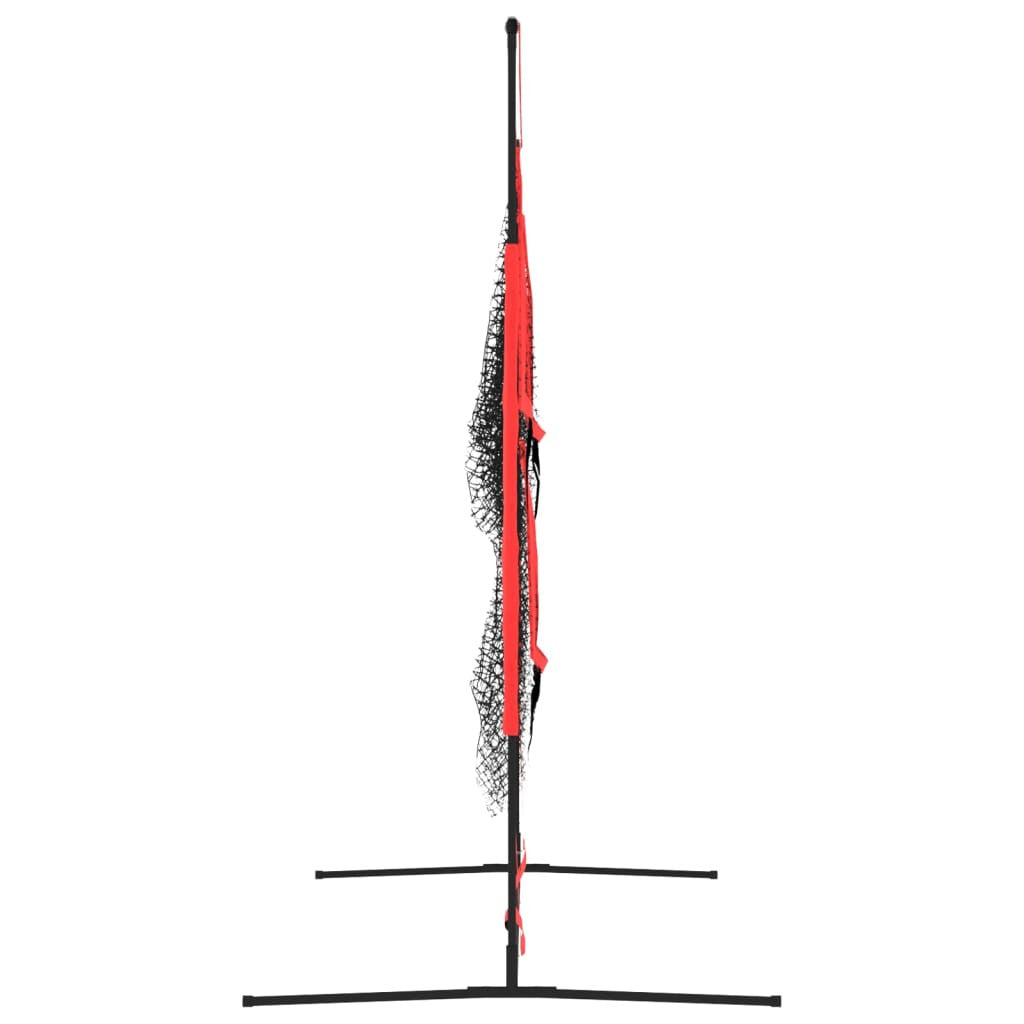 Kannettava pesäpalloverkko mustapunainen 183x105x183 cm