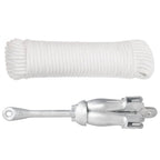 Taitettava ankkuri köydellä hopea 8 kg kuumasinkitty valurauta