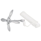 Taitettava ankkuri köydellä hopea 8 kg kuumasinkitty valurauta