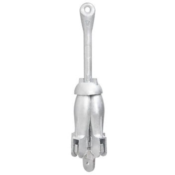 Fällbar ankare med rep, silver, 1,5 kg, smidesjärn