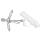 Taitettava ankkuri köydellä hopea 3,2 kg takorauta