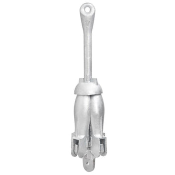 Fällbart ankare med rep, silver, 3,2 kg, smidesjärn